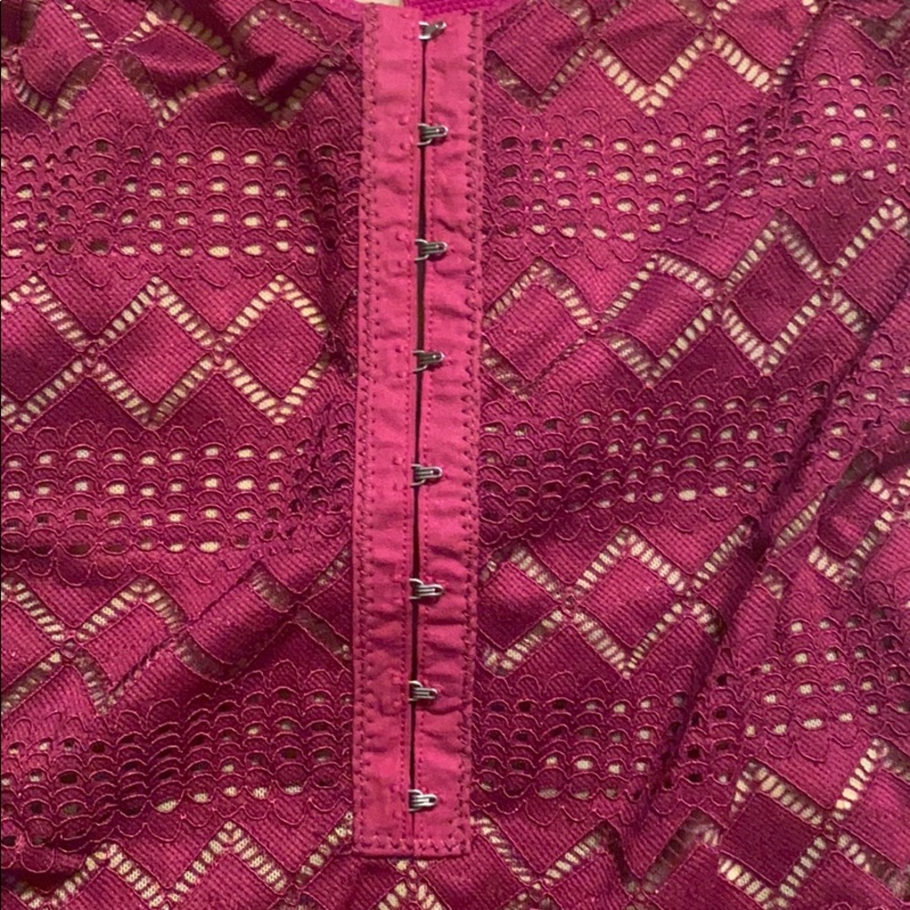 Free People Thank You Never magenta bodysuit - Picture 5 of 8
